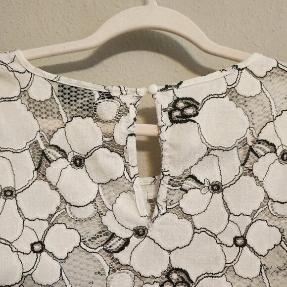 Lane Bryant White Eyelet‎ Lace Long Sleeve Blouse Size 22 - Picture 8 of 11